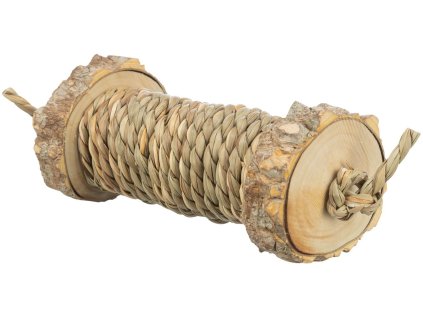 TRIXIE Rolka s mořskou trávou - hračka pro hlodavce, dřevo, 5 x 18 cm