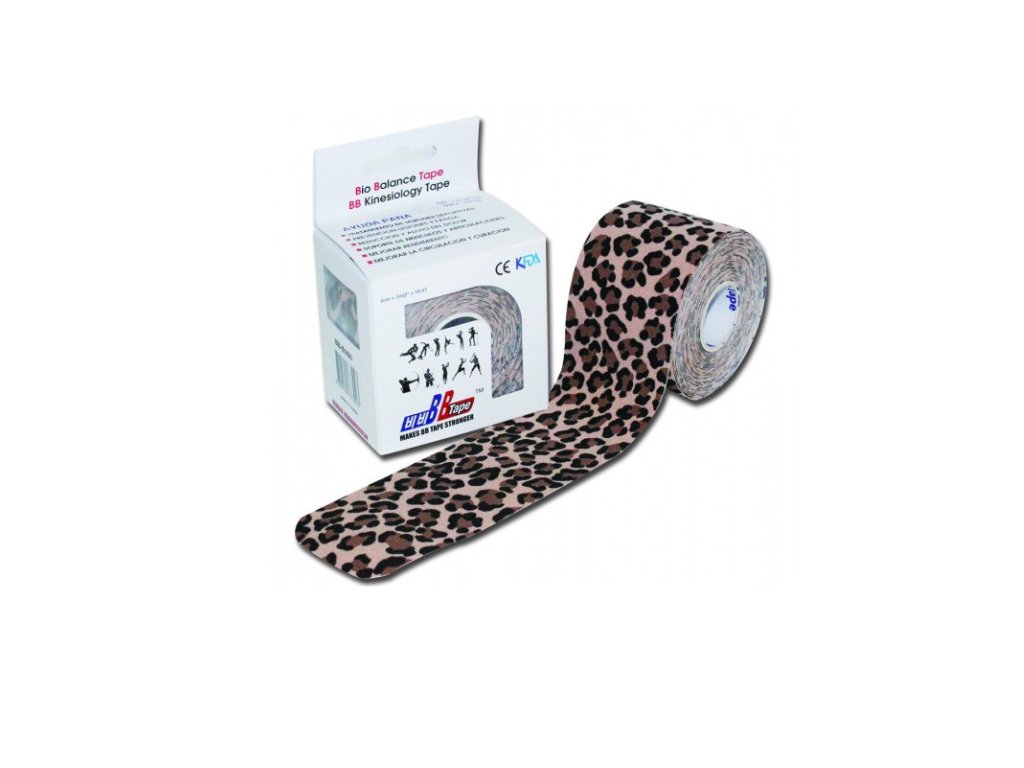 BB Tape - Kineziologický tejp se vzorem leoparda 5cm x 5m