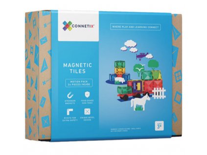 Connetix Tiles - Magnetická stavebnice Rainbow Motion Pack 24 ks