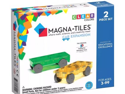 Magna Tiles - Magnetická stavebnice Cars Green/Yellow 2 ks