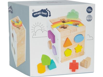 Small Foot - Duhová vkládací kostka