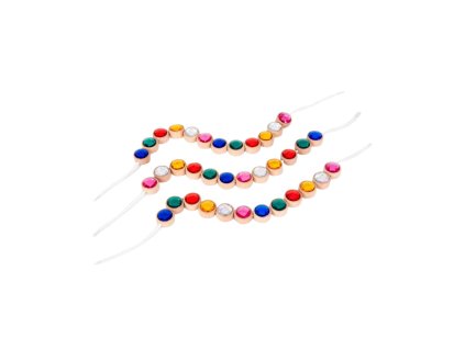 TickiT - Sada dřevěných provlékacích drahokamů 36 ks