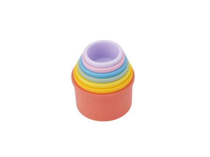 TickiT - Sada silikonových stohovacích kelímků 7 ks