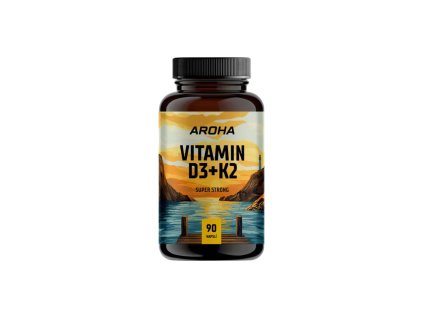 Aroha - Vitamín D3 + K2 90 kapslí