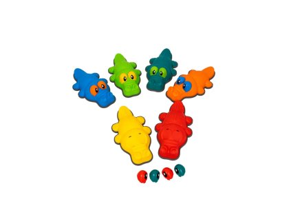 Merc Sport - Balanční nášlapné kameny Krokodýli 6 ks