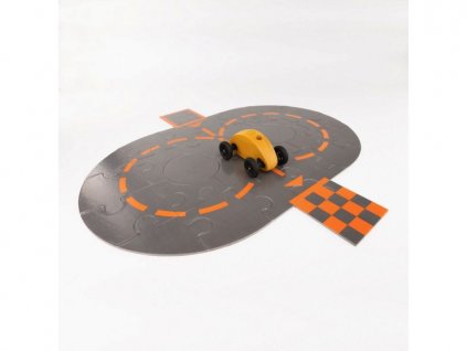 fingercar auticko zlute s puzzle skladackou I racetrack