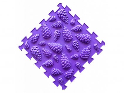 Ortopedická podlaha ORTHO PUZZLE Šišky fialové - měkké