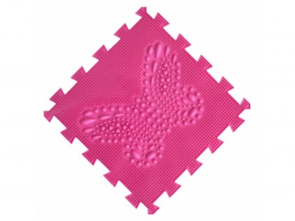 Ortopedická podlaha ORTHO PUZZLE Motýl růžový - měkký