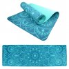 LIFEFIT - Podložka YOGA MAT MANDALA DUO 183x58x0,6cm - tyrkysová