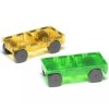 Magna Tiles - Magnetická stavebnice Cars Green/Yellow 2 ks