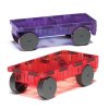Magna Tiles - Magnetická stavebnice Cars Purple/Red 2 ks