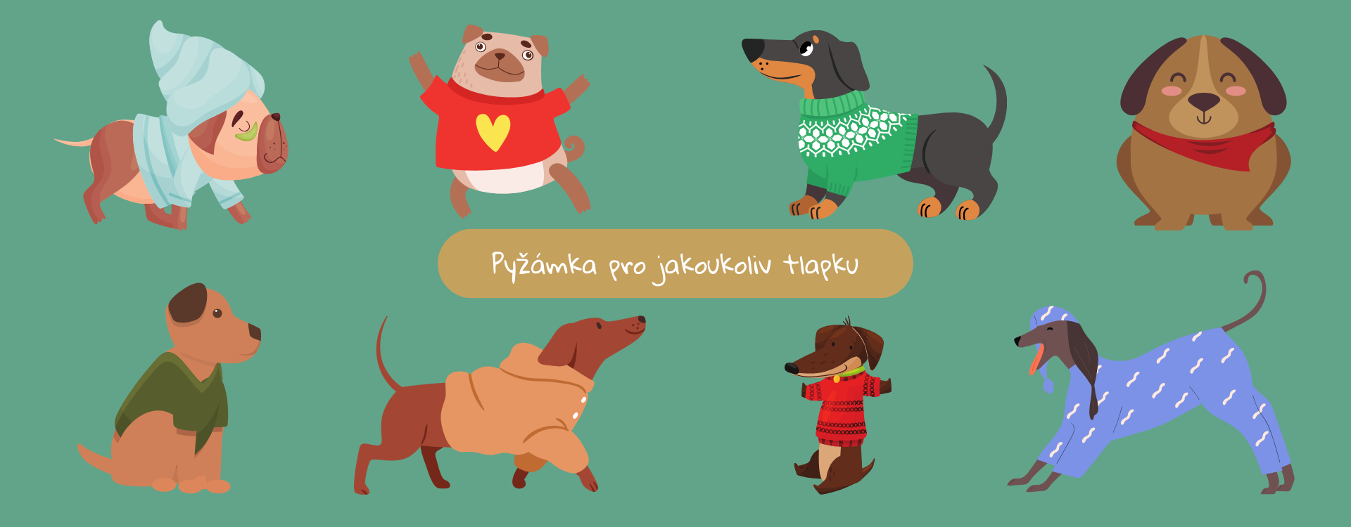 Pyžama pro malé a velké psy