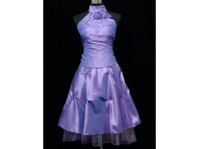 Lila fialové krátké společenské šaty do tanečních C4290