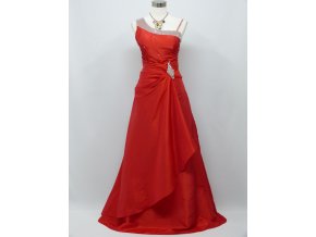 Červené dlouhé společenské šaty se štrasem na svatbu na ples c0368a