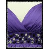 Fialové levandulové lila krátké šaty koktejlky za krk s kamínky pod prsy i pro těhotné DR1420a