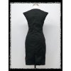 Černé sexy pouzdrové šaty s ozdobnými rozparky DR1557d