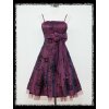 Fialové krátké společenské retro šaty pro plnoštíhlé DR0677