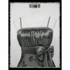 Šedé stříbrné krátké společenské retro šaty pro plnoštíhlé DR0578c