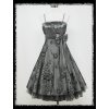 Šedé stříbrné krátké společenské retro šaty pro plnoštíhlé DR0578a