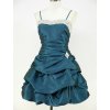 Modré krátké společenské šaty s nabíranou sukní DR0243b