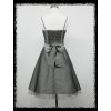 Stříbrné krátké plesové šaty retro DR0072d