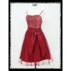 Červené krátké společenské šaty do tanečních pro plnoštíhlé DR0815c