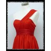 Červené dlouhé společenské šaty na jedno rameno pro těhotné DR1323b