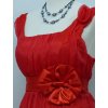 Červené společenské šaty empírového střihu vhodné i pro těhotné C0410d