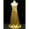 Zlaté dlouhé společenské zeštíhlující šaty na ples s flitry B2544a