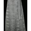 Šedé stříbrné společenské šaty na hrubší ramínka s krajkou 4