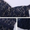 Modré krajkové dlouhé večerní společenské šaty alá mořská panna 4