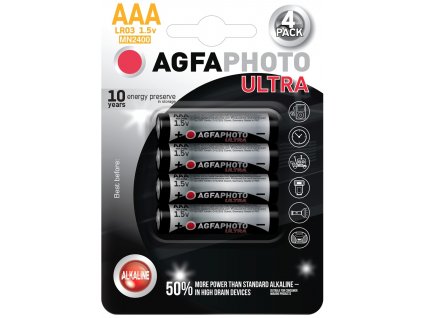 Alkalická baterie Ultra - AAA/LR03 (4ks) - AgfaPhoto