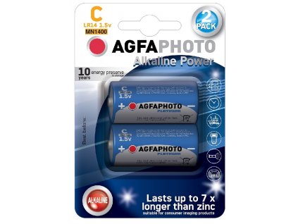 Alkalická baterie Power - C/R14 (2ks) - AgfaPhoto