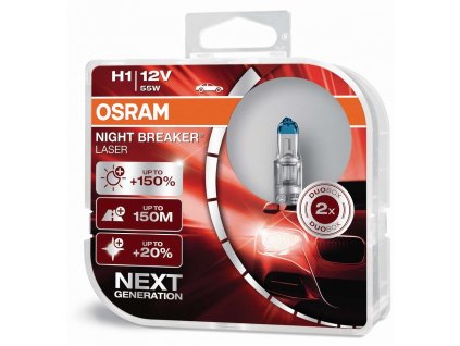 H1 Osram Night Breaker® Laser Next Generation (2 ks) - 12V, 55W, P14.5s - Osram (64150NL-HCB)  (cena za sadu 2 ks!)