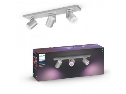 192434 6 hue argenta bluetooth led svitidlo bodove gu10 3x5 7w 3x350lm 2 000 6 500 k rgb sedy hlinik philips 50623 48 p7