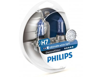 H7 Philips DiamondVision Ultimate 5000 K (2 ks) - 12V, 55W, PX26d - Philips (12972DVS2)  (cena za sadu 2 ks!)