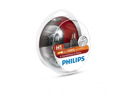 H1 Philips X-tremeVision G-force +130% (2 ks) - 12V, 55W, P14,5s - Philips (12258XVGS2)