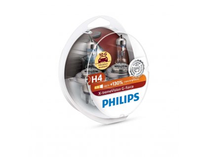 H4 Philips X-tremeVision G-force +130% (2 ks) - 12V, 60/55W, P43t - Philips (12342XVGS2)