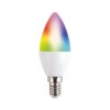 Smart LED WiFi žárovka - 5W, 400lm, E14, CCT + RGB, 120°, svíčkový tvar - Solight (WZ431)