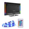LED RGB pásek pro TV - 2x50cm, USB, vypínač, dálkový ovladač - Solight (WM504)