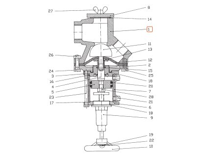 Tělo ventilu ADV 80