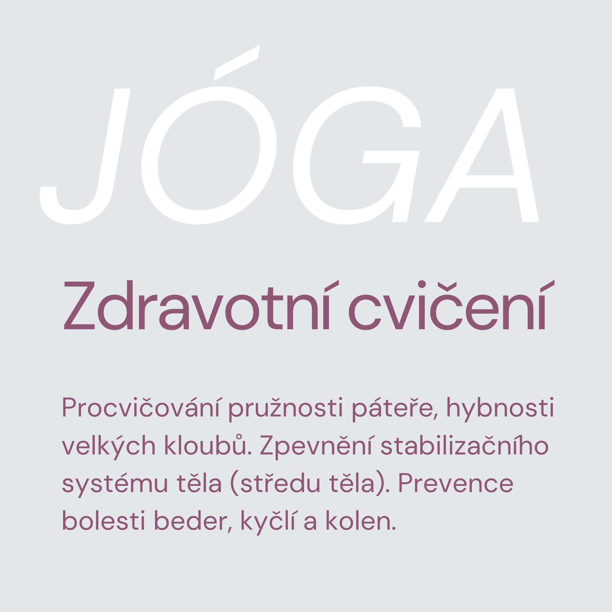 Podzimní kuz jógy a pohybové terapie