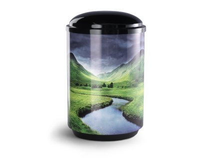 Kovová urna Landscape - Riečny tok