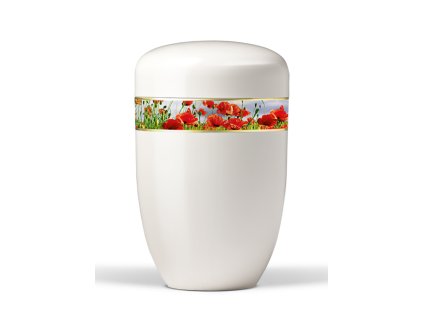 Kovová urna Royal White - Maková lúka