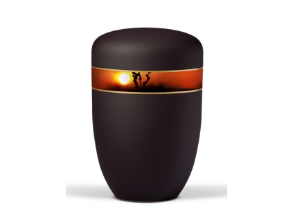 Kovová urna Royal Black - Západ slnka
