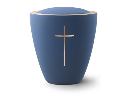 Keramická urna Modena - Kříž/Modrá
