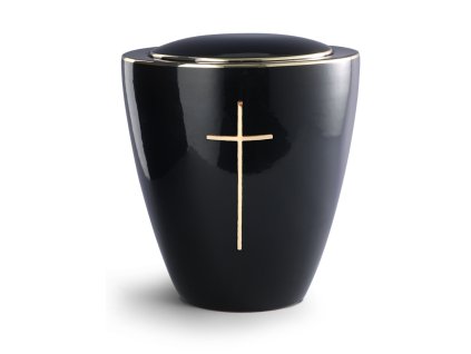 Keramická urna Modena - Kříž/Černá