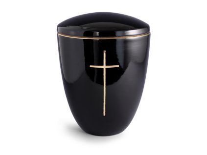 Keramická urna Tosca - Kříž/Černá
