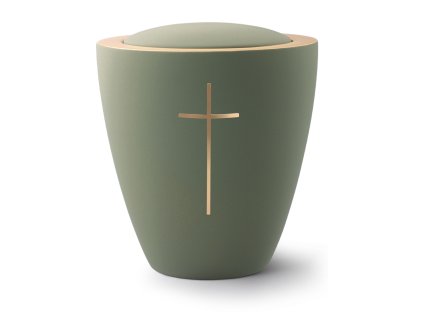Keramická urna Modena - Kříž/Zelená