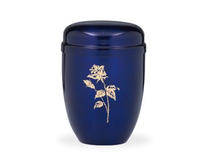 Kovová urna Faith Modrá - Růže II